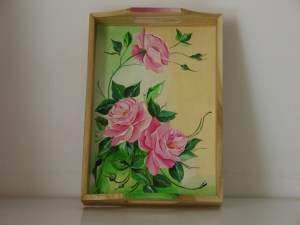 Vassoio con rose